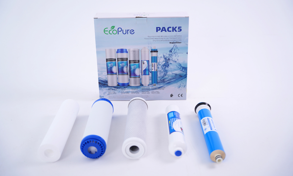 Pack à 5 filtres pour osmoseur Externe Ecopure en 5 étapes